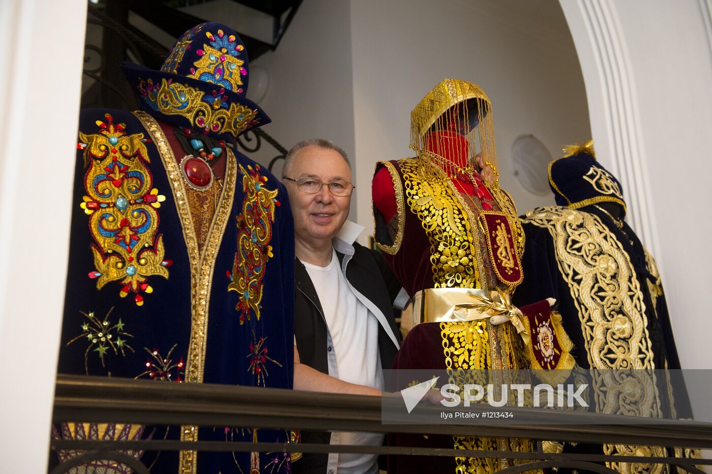Fashion designer Vyacheslav Zaytsev in his house