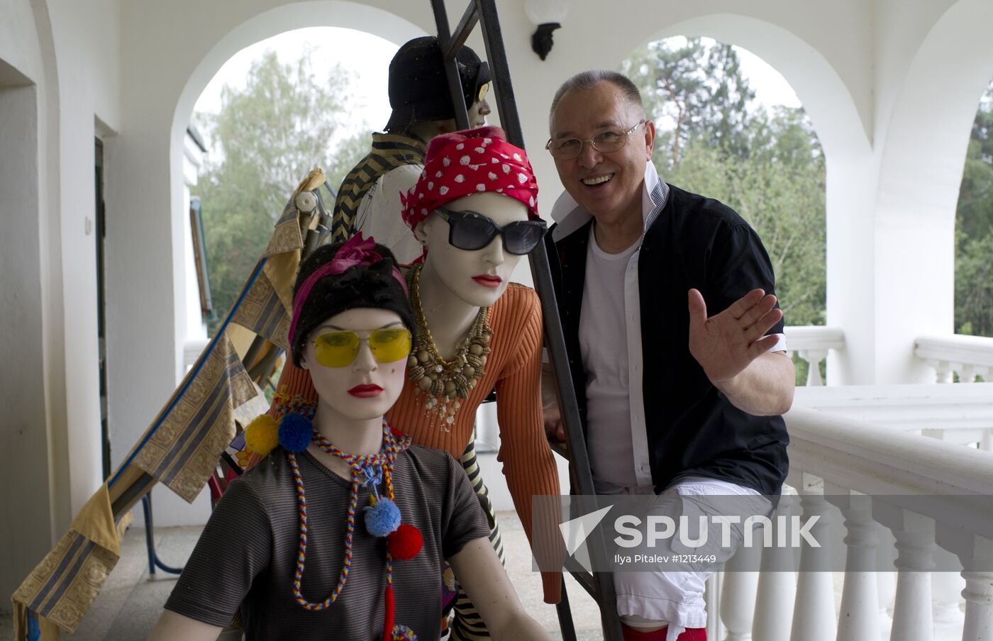 Fashion designer Vyacheslav Zaitsev in his home