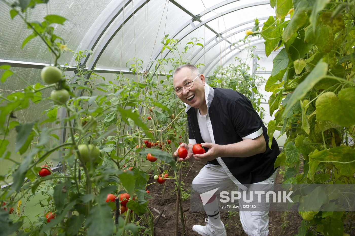 Fashion designer Vyacheslav Zaitsev in his home