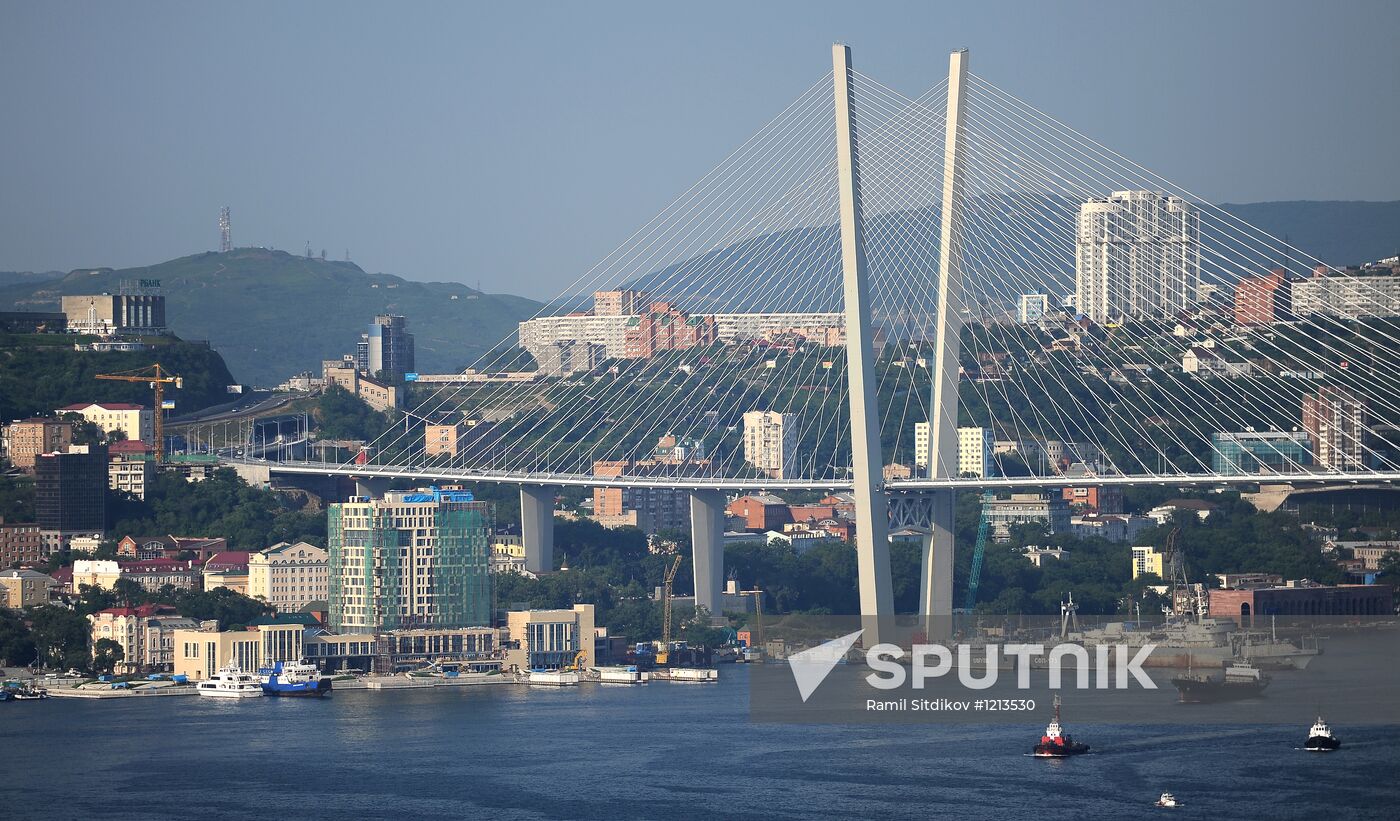 Bridge across Zolotoy Rog Bay in Vladivostok
