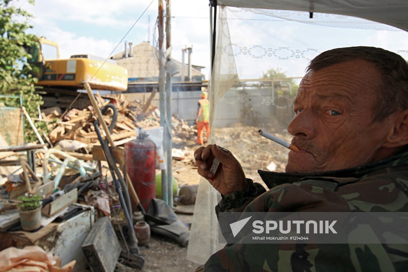 Post-flood recovery work in Krymsk