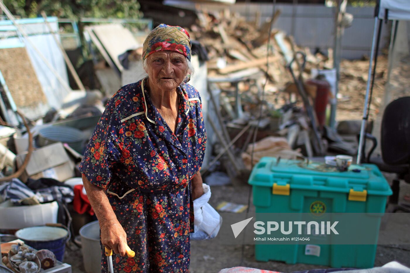 Post-flood recovery work in Krymsk