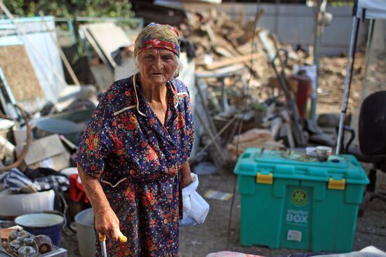 Post-flood recovery work in Krymsk