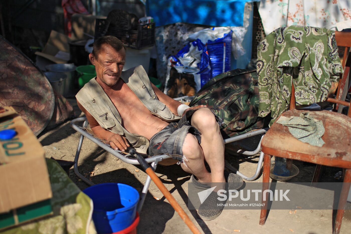 Post-flood recovery work in Krymsk