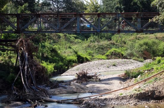 Post-flood recovery work in Krymsk