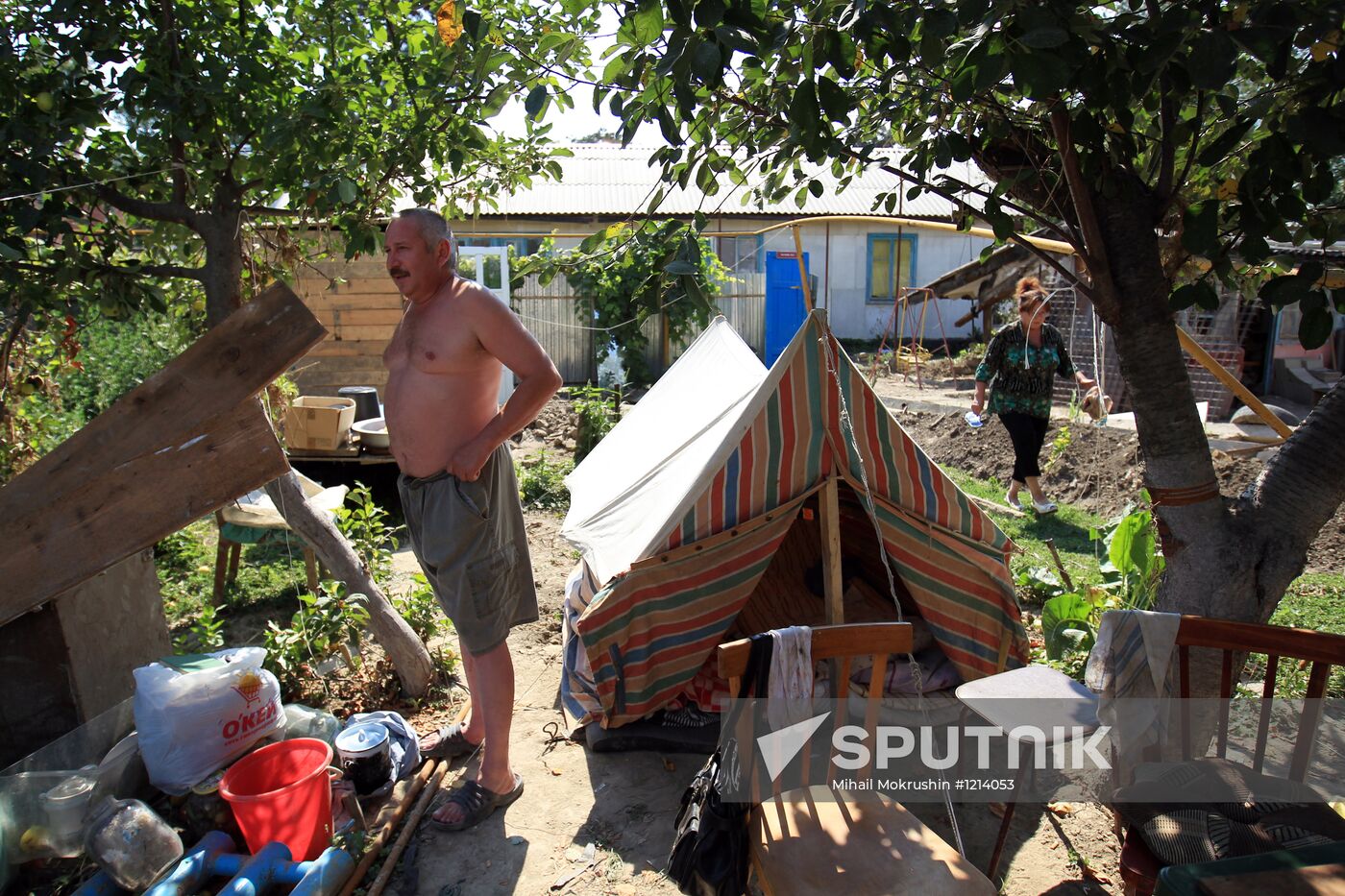 Post-flood recovery work in Krymsk