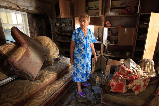 Post-flood recovery work in Krymsk