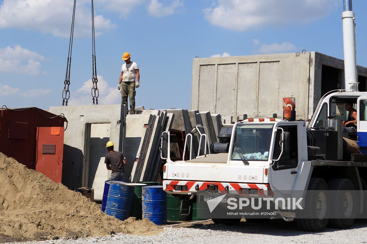 Post-flood recovery work in Krymsk