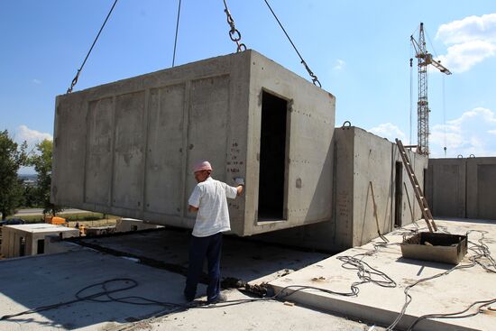Post-flood recovery work in Krymsk