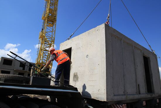 Post-flood recovery work in Krymsk