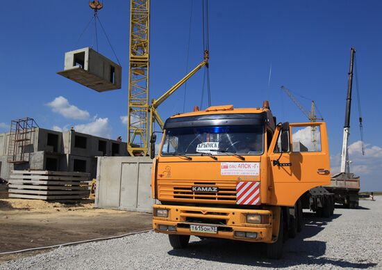 Post-flood recovery work in Krymsk
