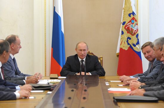V.Putin holds meeting of Security Council of Russian Federation