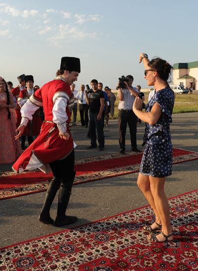 London Olympics prize winners welcomed in Daghestan