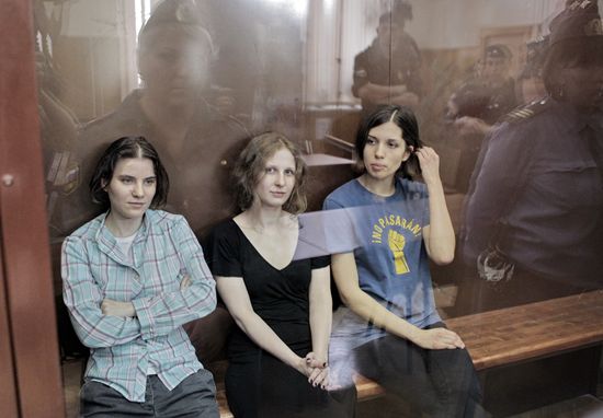 Announcement of verdict against Pussy Riot punk band