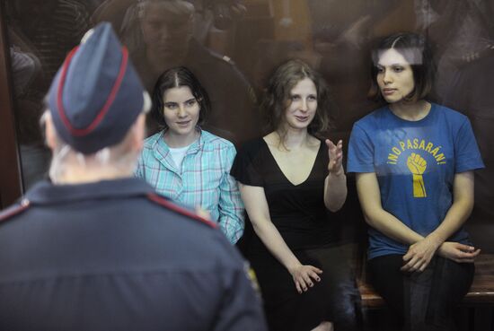 Announcement of verdict against Pussy Riot punk band