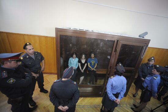 Announcement of verdict against Pussy Riot punk band