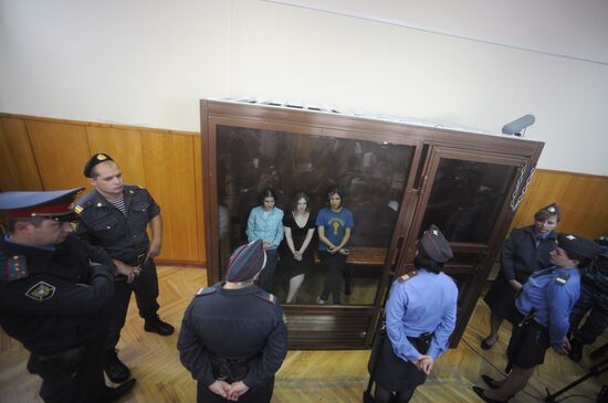 Announcement of verdict against Pussy Riot punk band
