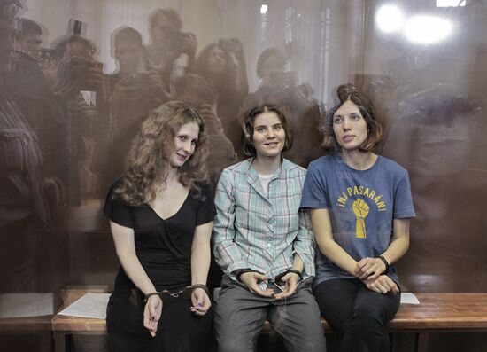 Announcement of verdict against Pussy Riot punk band members