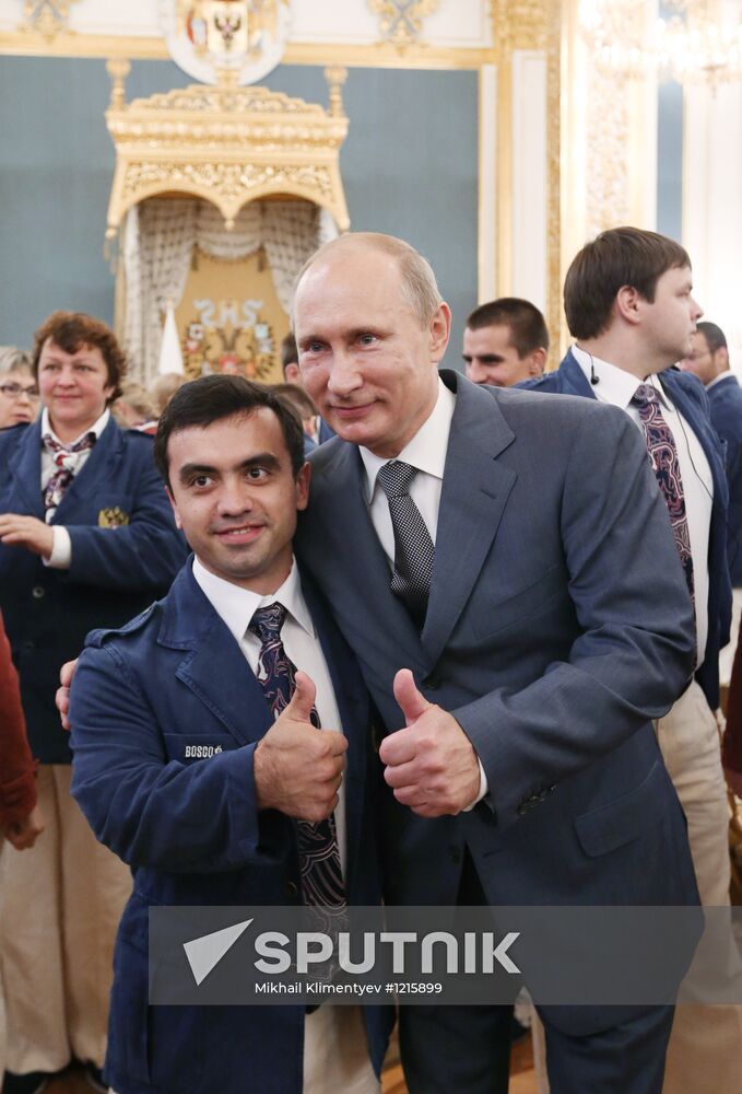 V.Putin meets with Russian Paralympic team in Kremlin