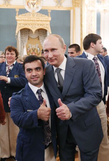 V.Putin meets with Russian Paralympic team in Kremlin