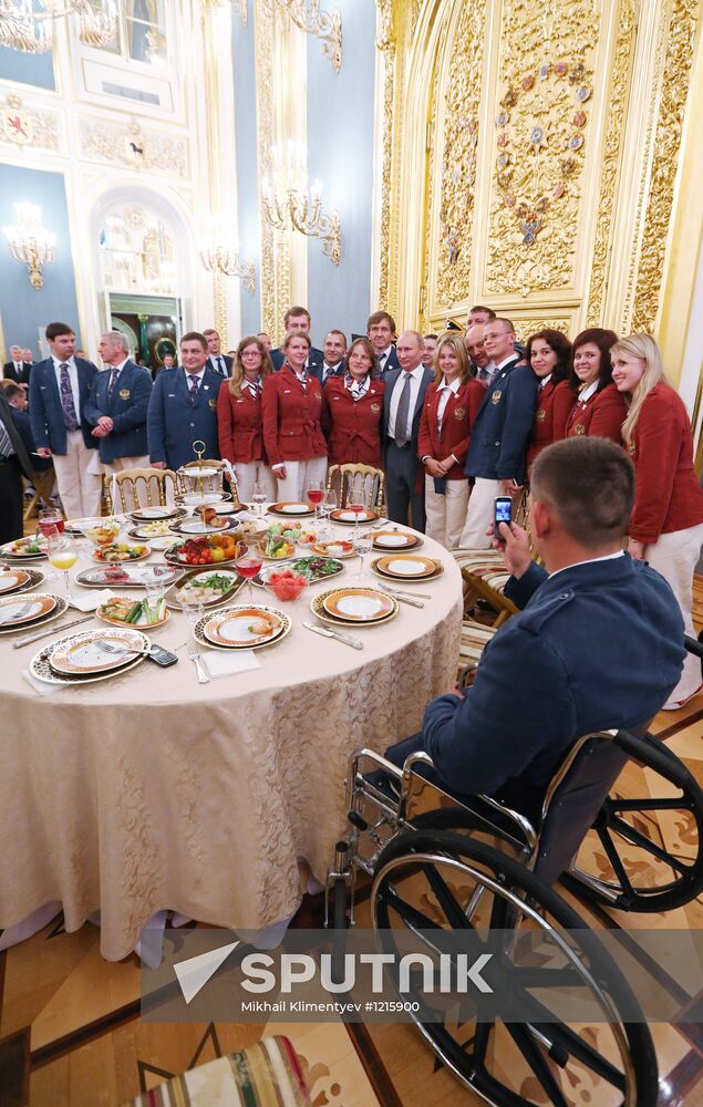 V.Putin meets with Russian Paralympic team in Kremlin