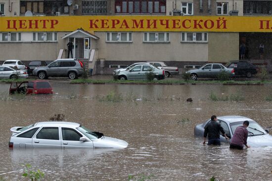 Aftermath of heavy shower in Kazan