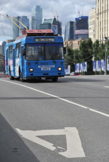 Dedicated pubic transport lanes in Moscow