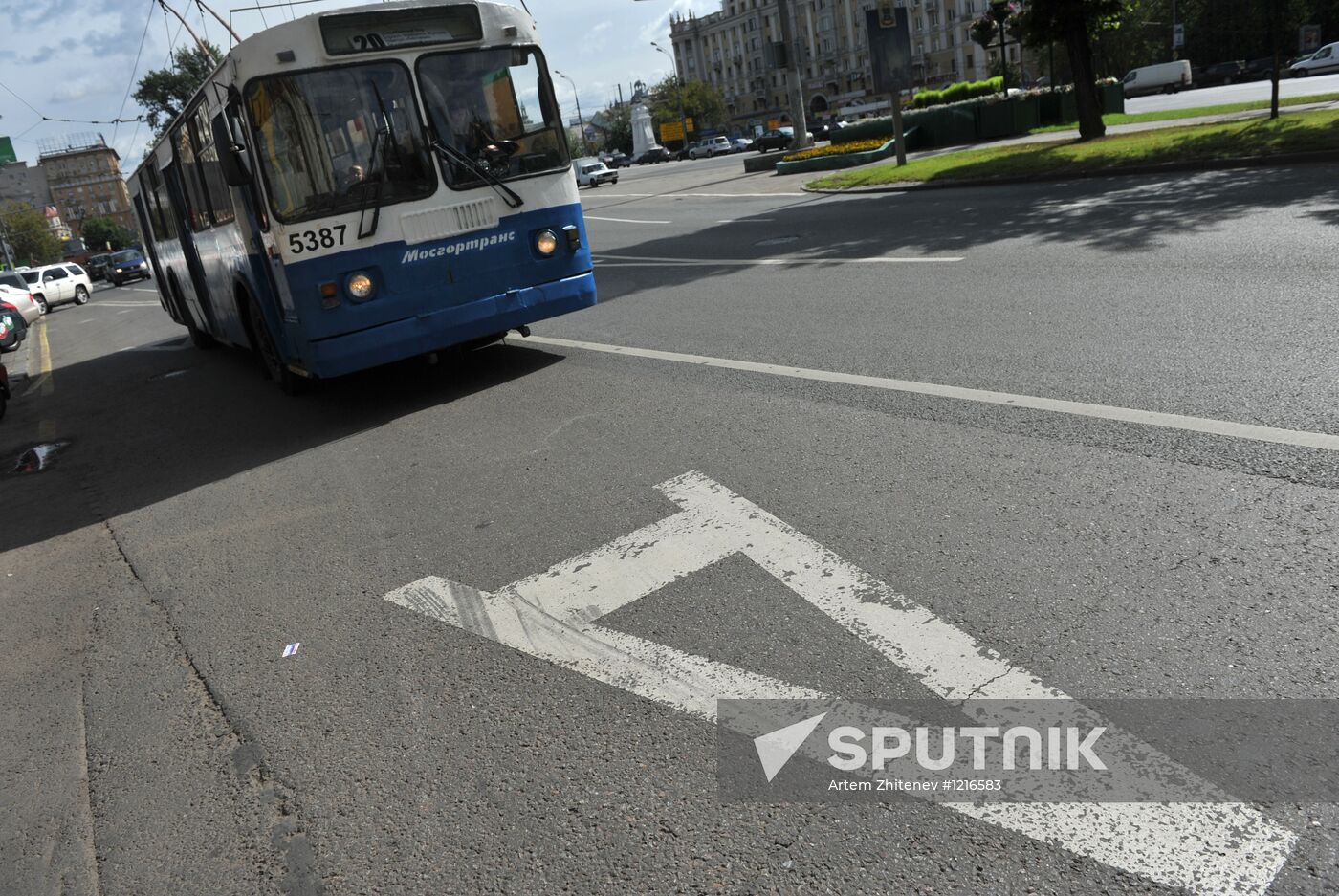 Dedicated pubic transport lanes in Moscow