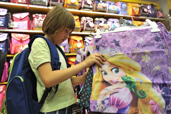 Schoolchildren prepare for new academic year