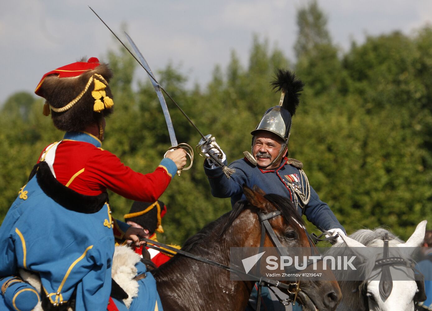 Battle reenactment as part of "Glory of Borodino" festival