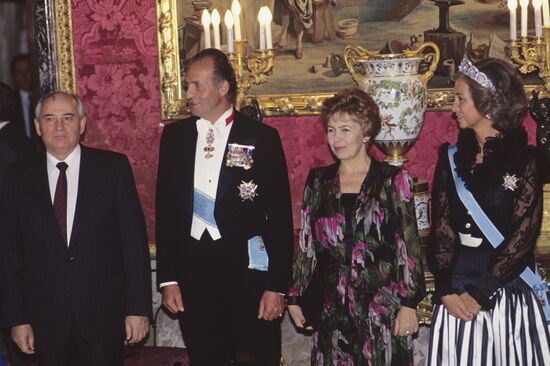USSR President Mikhail Gorbachev visits Spain