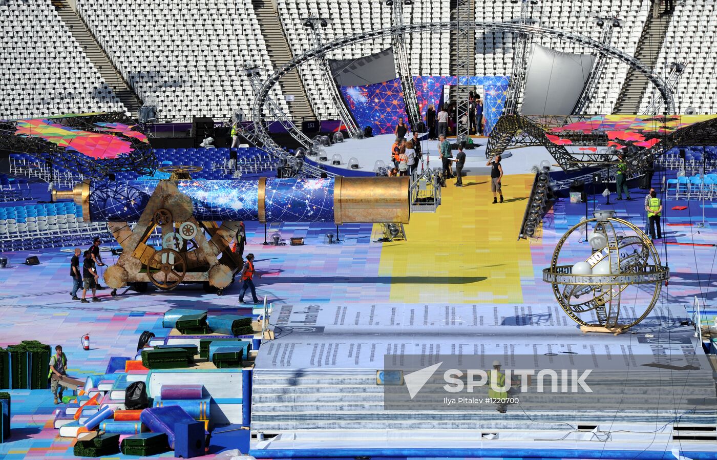 Preparations for opening the XIV Paralympic Games 2012 in London