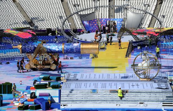 Preparations for opening the XIV Paralympic Games 2012 in London