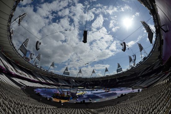 Preparations for opening the XIV Paralympic Games 2012 in London