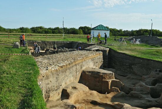 Archaeological excavations in ancient city of Bolgar, Tatarstan