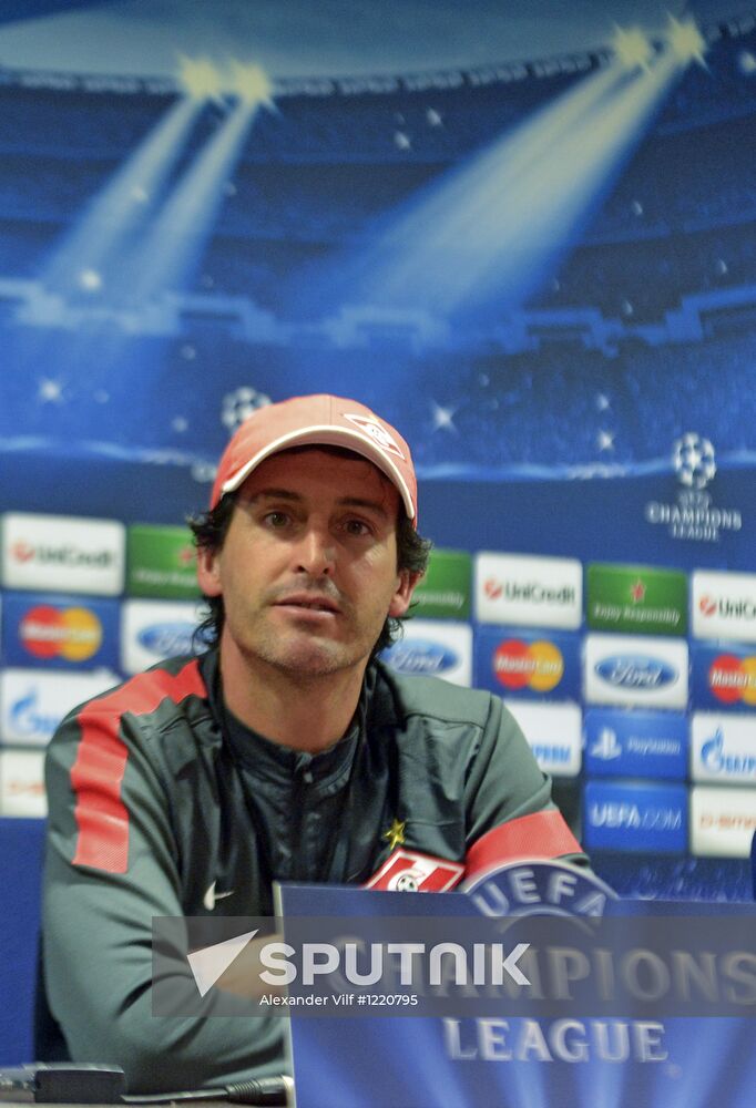 Press conference by head coach of FC Spartak Unai Emery
