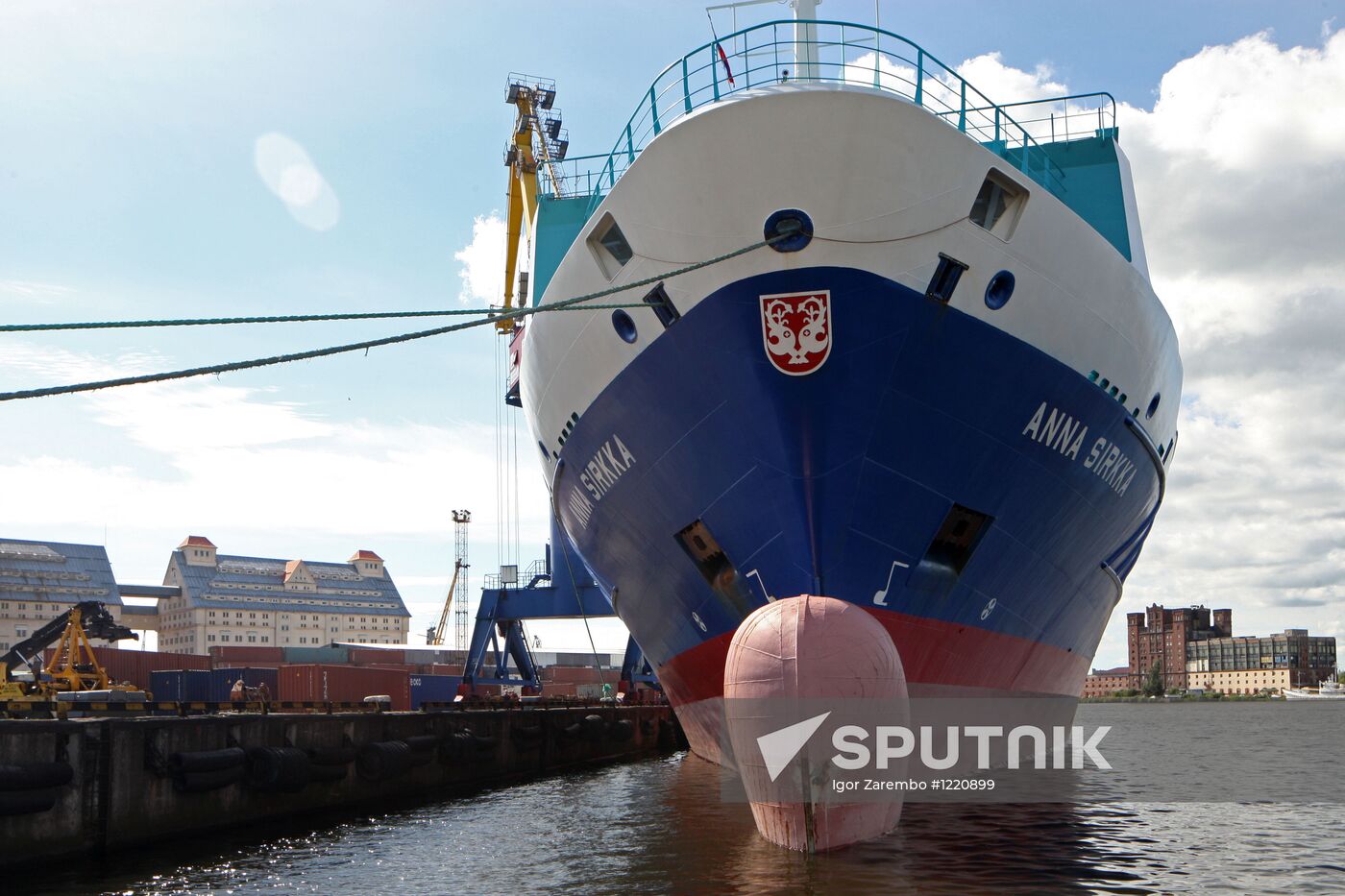 Container terminal at Kaliningrad seaport