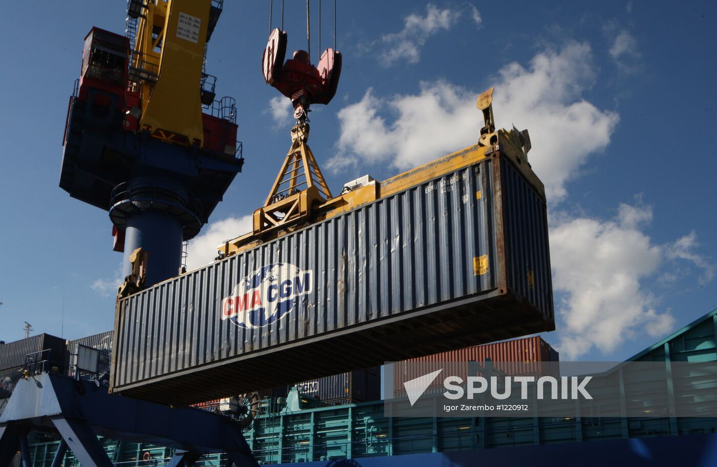 Container terminal at Kaliningrad seaport