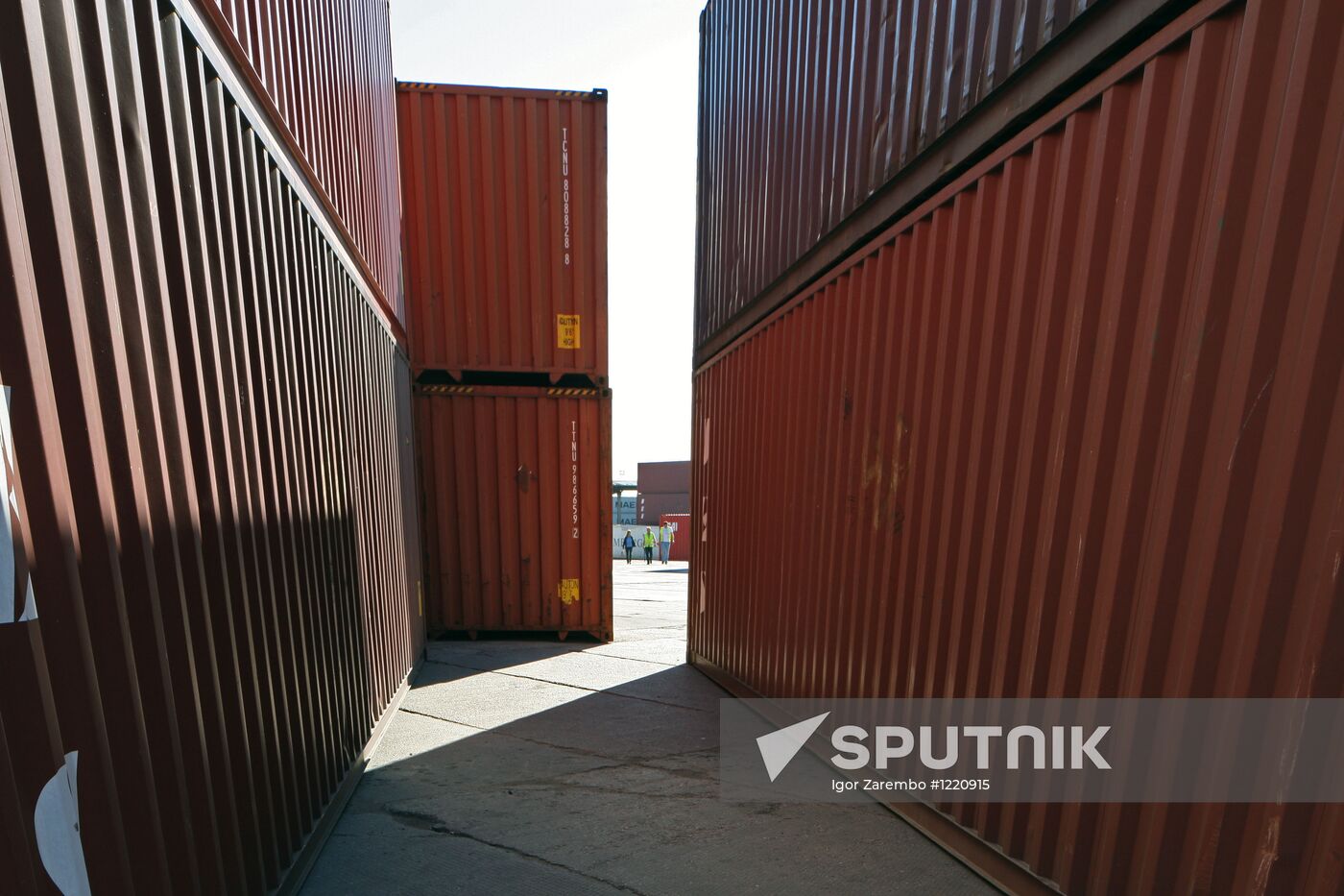 Container terminal at Kaliningrad seaport