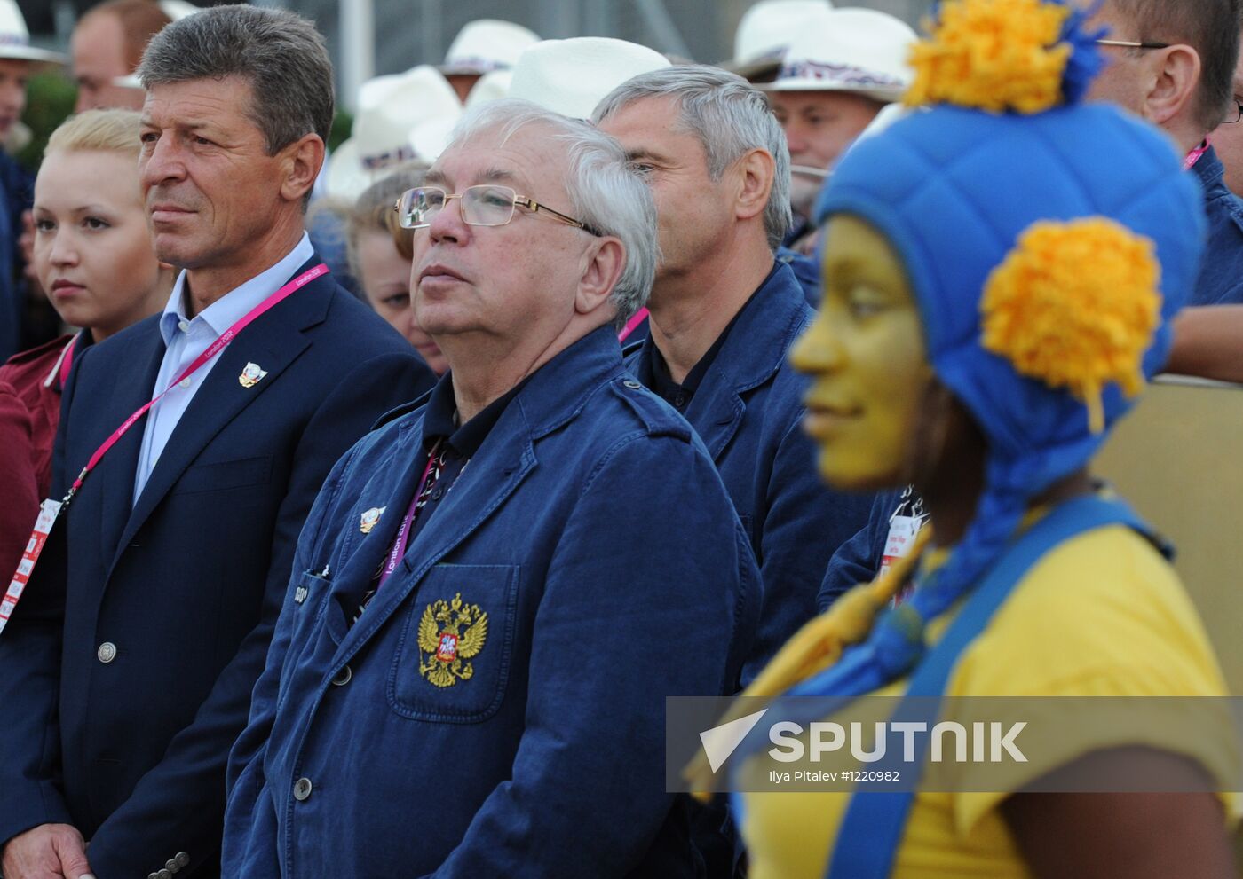 Russian flag raising ceremony in the Paralympic Village