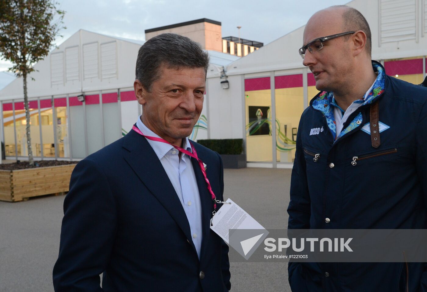 Russian flag raising ceremony in the Paralympic Village
