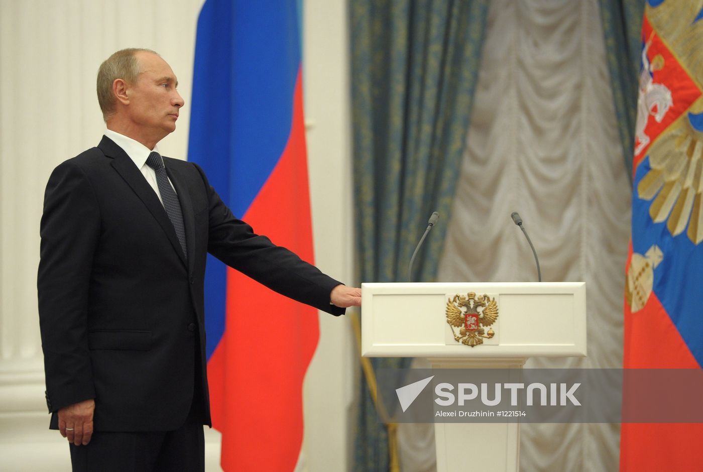 President Vladimir Putin presents state awards in the Kremlin