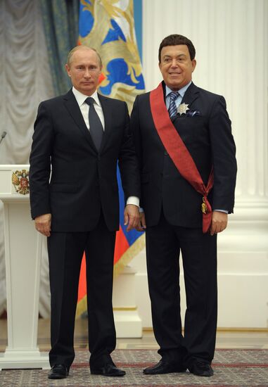 President Vladimir Putin presents state awards in the Kremlin