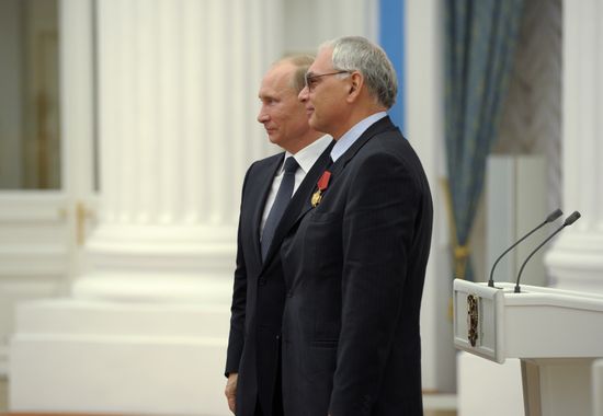 Russian President Putin presents state prizes in the Kremlin