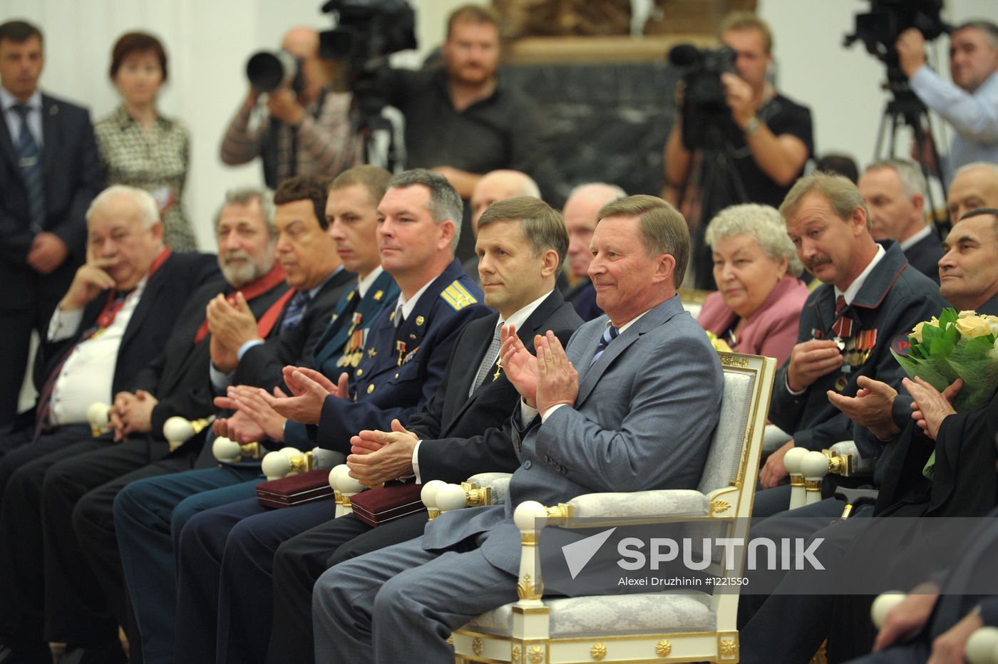 Russian President Putin presents state awards in the Kremlin