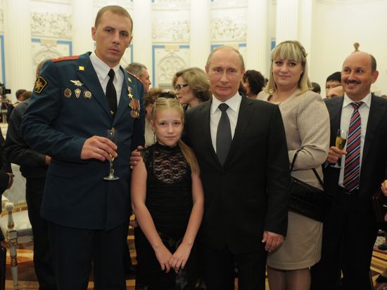 Russian President Putin presents state prizes in the Kremlin