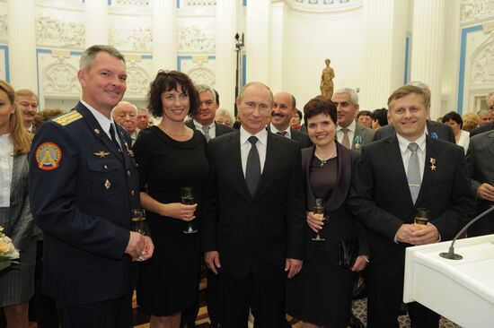 President Vladimir Putin presents state awards in the Kremlin