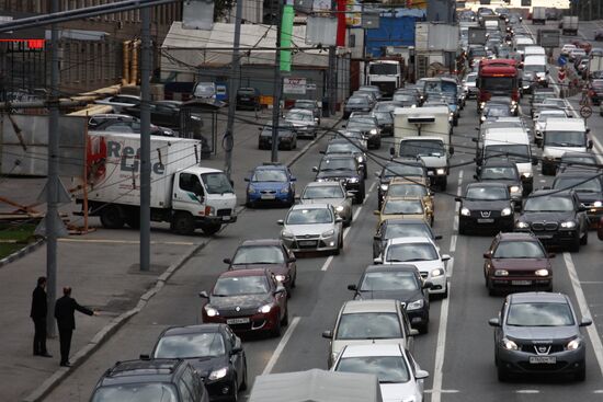 Traffic congestion in Moscow