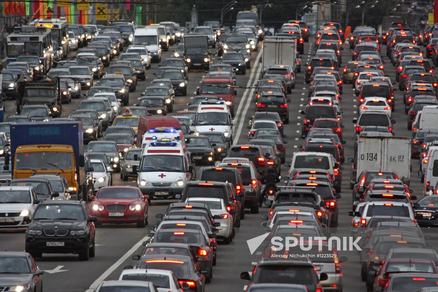 Traffic congestion in Moscow