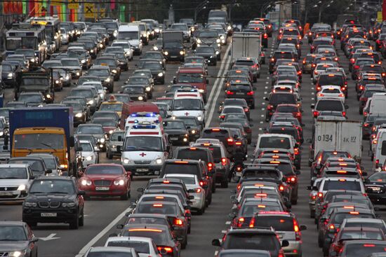 Traffic congestion in Moscow